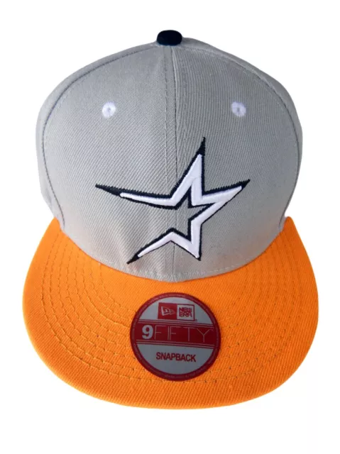 Houston Astros New Era 9Fifty MLB New Snapback Grey Orange Baseball Cap