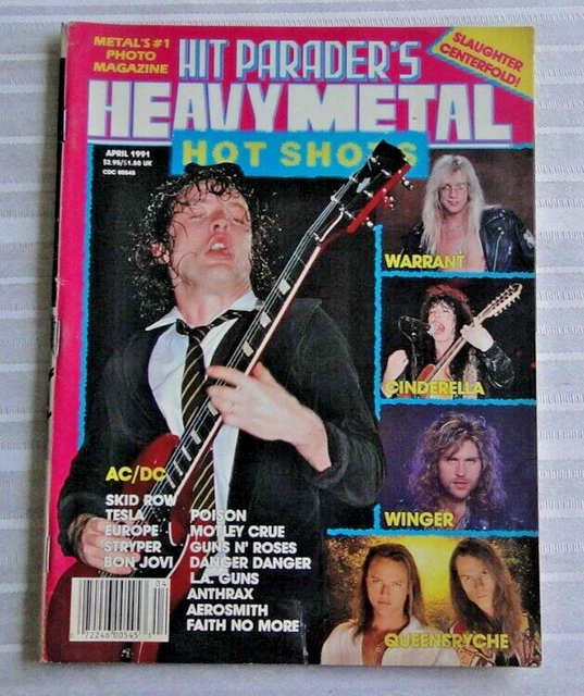 VINTAGE MAGAZINE HIT Parader's Heavy Metal Hot Shots 1991 AC/DC Warrant ...
