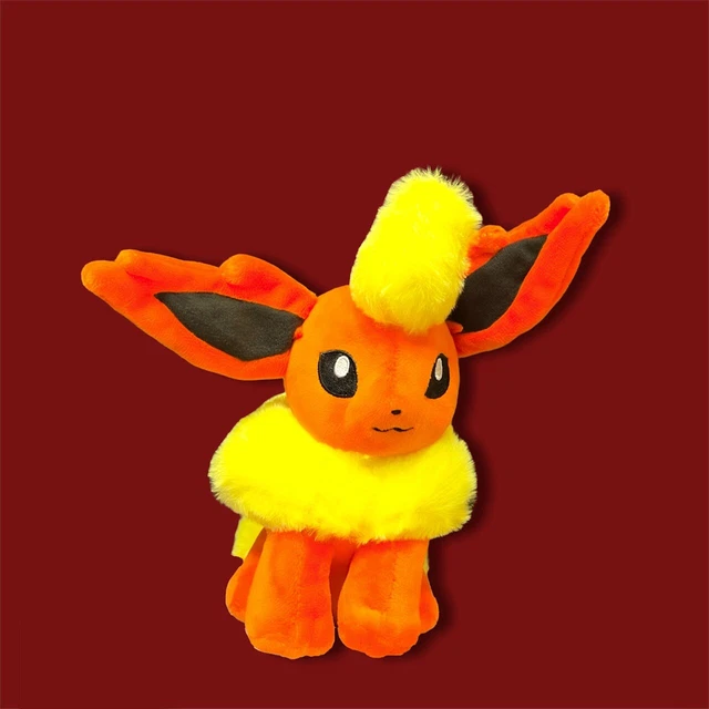 Pokémon Center Flareon Plush - 11.5 Inch Super Soft Fuzzy Eeveelution Toy