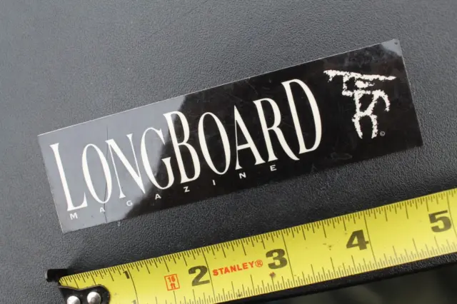 Longboard Magazine Surfboard Surfer Black Logo OG V47A Vintage Surfing STICKER