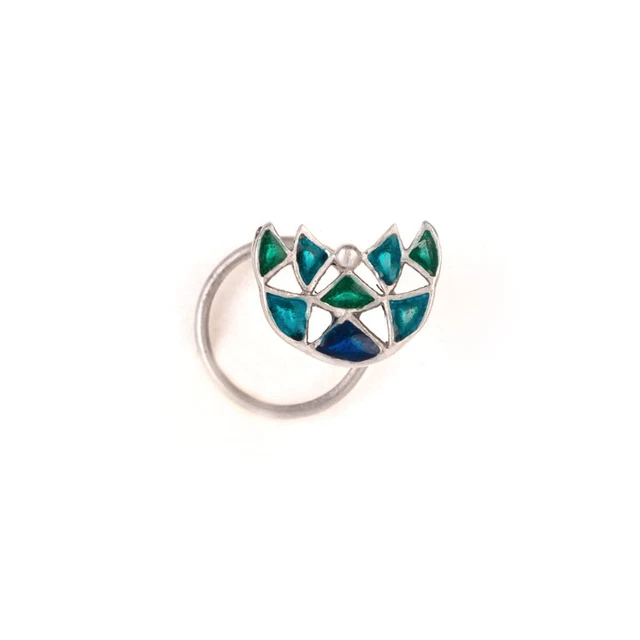 925 Sterlingsilber & Caratlane Oxidiert Owning Schöne Nase Nadel Für Damen