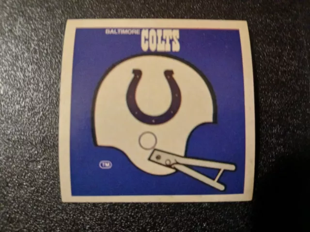 Baltimore Colts sunbeam bread helmet sticker 1977