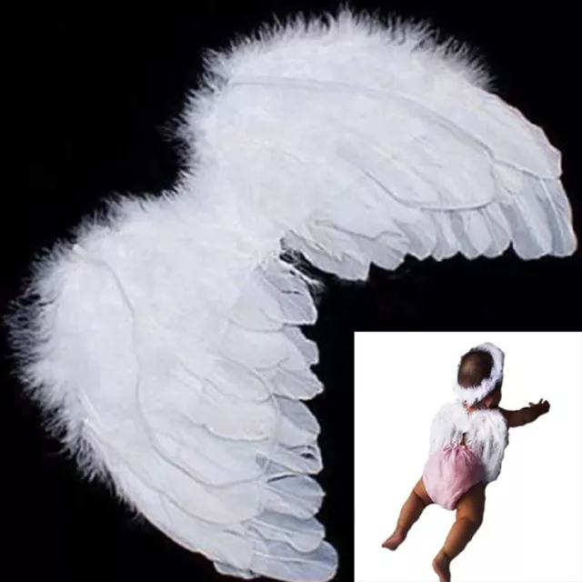 Selling Sales Prop Party Wings Angel White Baby For Feather Decoration Kids 3