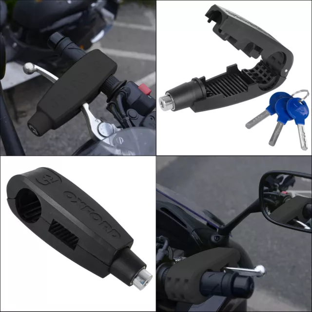 Oxford LeverLock Universal Motorcycle Motorbike Handlebar Front Brake Lock Black