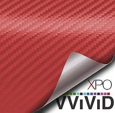 VVivid Xpo Matte Red Dry Carbon Architectural Vinyl Wrap Film | V167