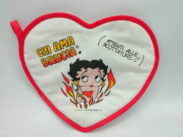BETTY BOOP cuore presina cucina anni 90 nuovo old stock rimanenza di magazzino