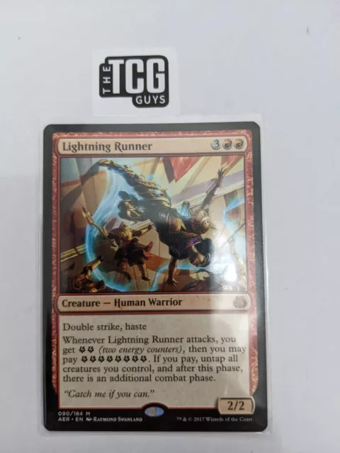 Magic The Gathering - Lightning Runner - Non Foil Mythic - AER MTG TCG