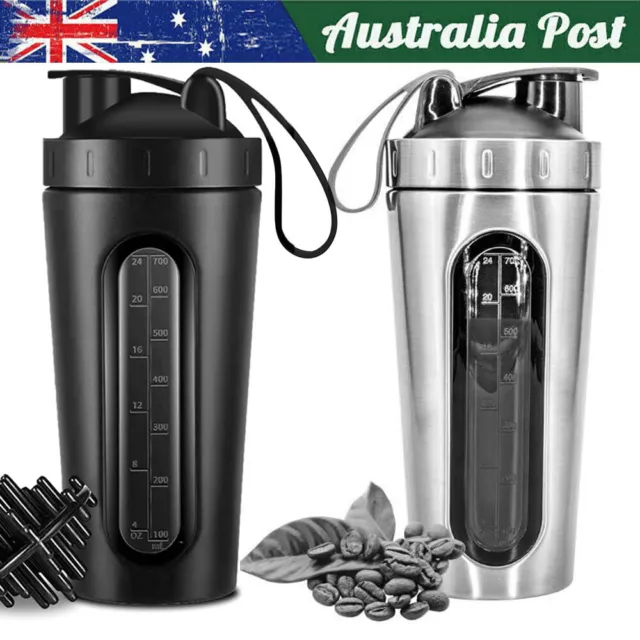 Stainless Steel Multi Purpose Workout Gym Protein Mixer Metal Shaker Bottle Cup