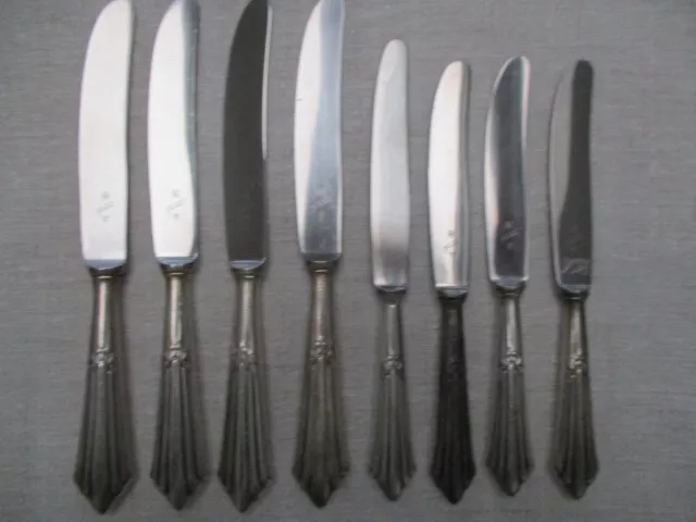 Fächermuster WMF - 8 Messer zum ergänzen - 90ger Silber
