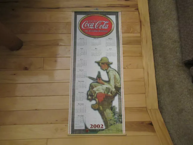 Coca Cola Roll Up Wall Calendar 2002 2003 Coke