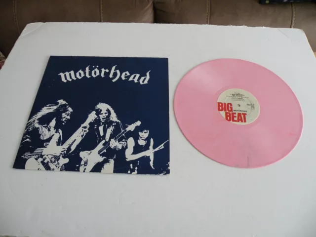 Motorhead 'Beer Drinkers' 12" Ep Uk Big Beat 1980 Picture Sleeve Pink Vinyl