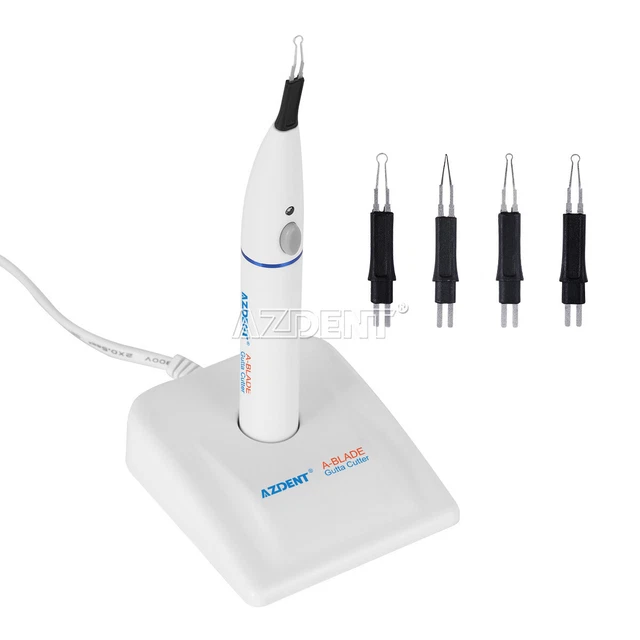 Dental Endo Gutta Percha Gum Cutter + 4Pcs Heated Gutta Cutter Tips