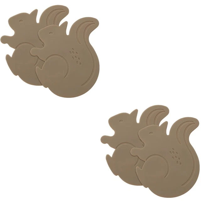 4 un. Alfombrillas de taza novedosas almohadillas de taza de té para el hogar almohadillas de vaso de silicona de forma encantadora