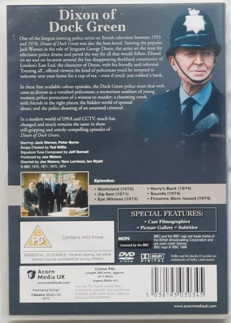 Dixon Of Dock Green - Jack Warner,  Peter Byrne - 2 Disc Set - Region 2 Dvd 2