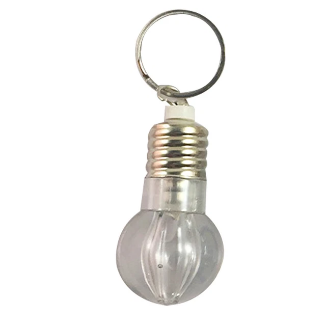 LED FLASHLIGHT LIGHT Bulb Key Ring Keychain Lamp Torch Rainbow Color ...