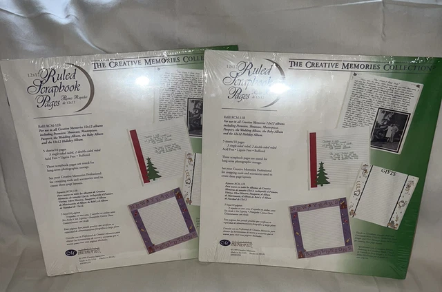 2 páginas de álbum de recortes de 12 x 12 reglas de Creative Memories |ENVÍO GRATUITO|