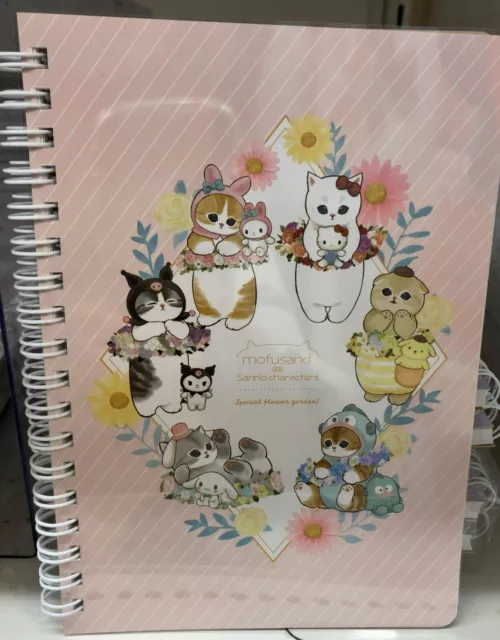 Sanrio Characters x Mofusand B6 W Ring Notebook Flower Hello Kitty My Melody New