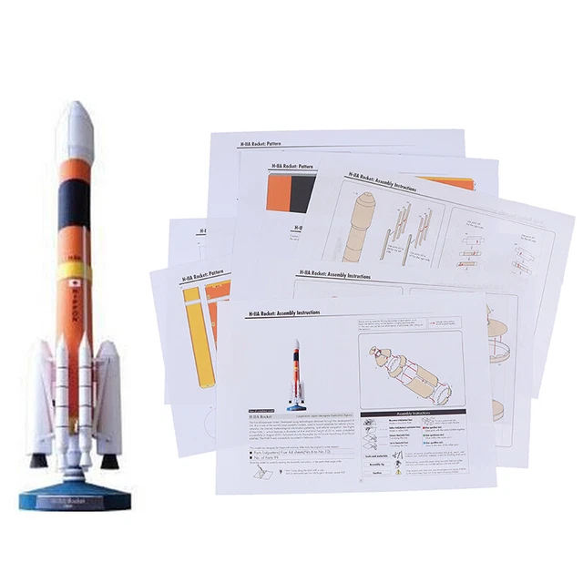 40CM 3D PAPER Model H2 Rocket Paper Model DIY Space Sets Toys*EN EUR 6