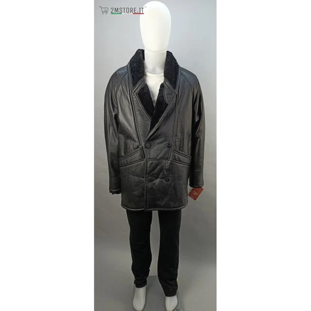 Veste En Laine Ruffo Made In Italy - Bleu Nuit / Marron - Taille 52 - Occasion Très Bon état