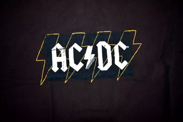 Camiseta Banda De Colección 00s AC DC Rayos Parche Cosido Talla M/L c.2003