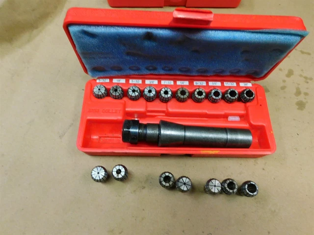 Accupro ER16 Collets from 2 sets 45243475 with R8 Arbor 18 pieces in LOT