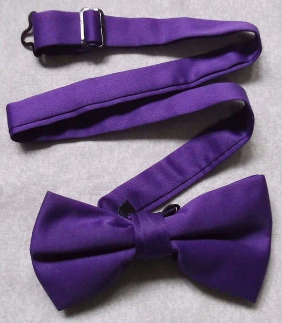 Bow Tie Bowtie Vintage Mens Dickie Retro Adjustable PURPLE