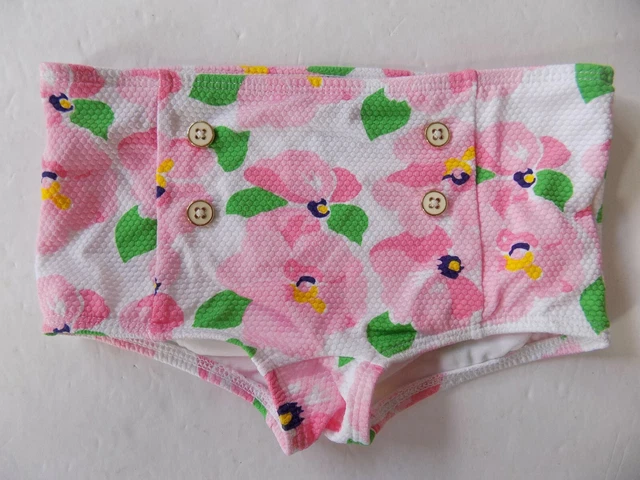 Janie & Jack Girls' Bikini Swim Bottoms Cruise Along Bloom Island Pink Floral 6