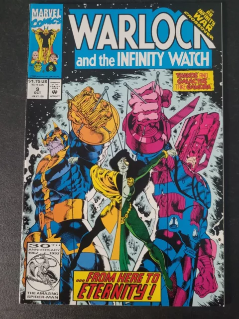 Warlock & The Infinity Watch #9 (1992) Marvel Comics War! Thanos! Gamora Origin!