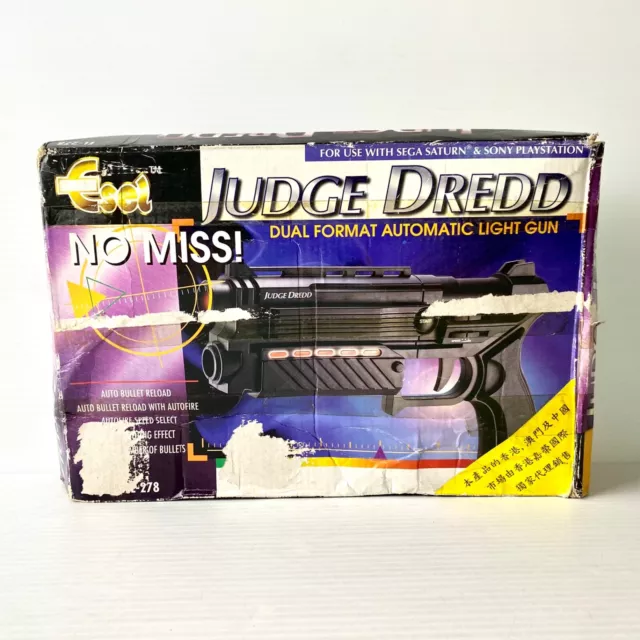 Judge Dredd Dual Automatic Light Gun - Ps1 / Sega Saturn - Tested & Working