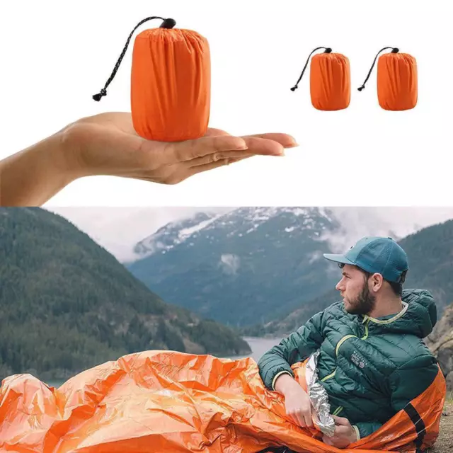 Reusable Emergency Sleeping Bag Thermal Survival Camping Travel Bags Waterproof