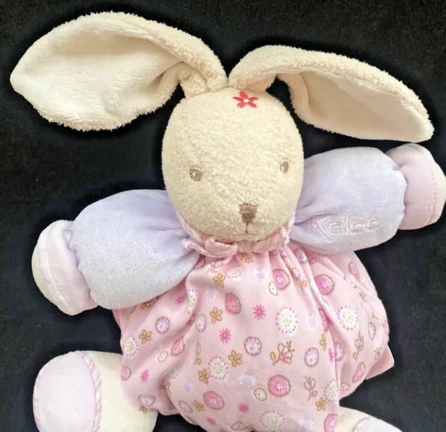 Kaloo Lilirose Bunny Rabbit Chubby Comforter Soft cuddly pink Cuddle Toy lilac 2