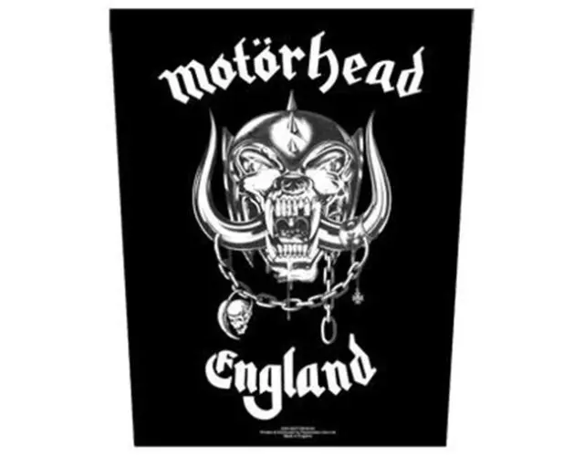 Official Licensed - Motorhead - England Sew On Back Patch Metal Lemmy