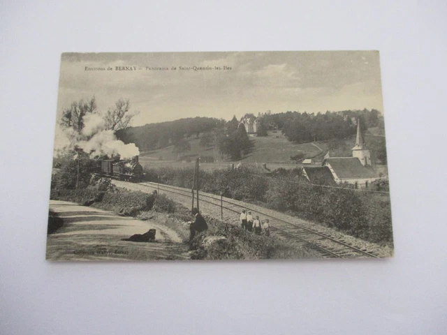 Cpa Eure 27 Surroundings Of Bernay Panorama De Saint Quentin Les Iles