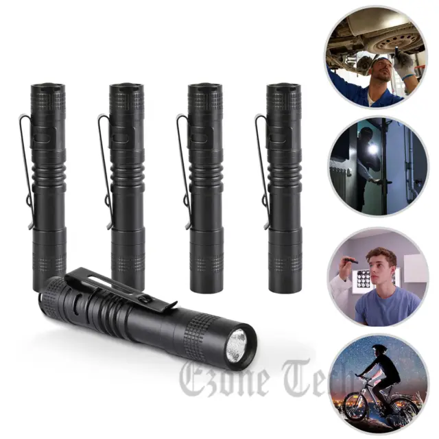 Mini Portable LED Flashlight Pocket Ultra Bright Handheld Pen Light for Camping