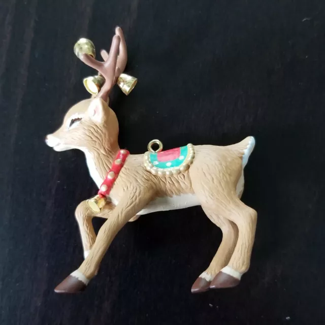 Hallmark Collector's Club Ornament Ringing Reindeer 2000