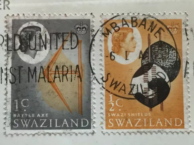 Swaziland, Vögel, von Mbabane nach Gersthofen Deutschland 06.01.1965 Top Rar