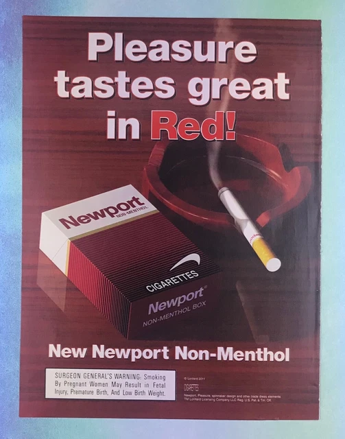 VINTAGE MAGAZINE PRINT ad NEWPORT Non-Menthol RED Cigarettes smoking £6 ...