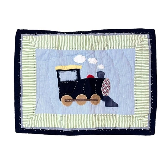 Pottery Barn Quilted Pillow Sham Train