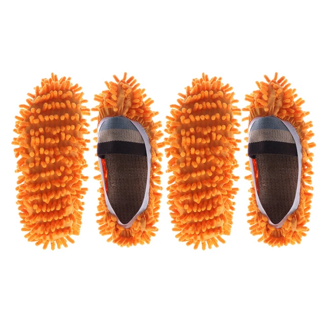 4 pz pantofole in microfibra mocio polvere multifunzione pulizia pavimento scarpa pigra