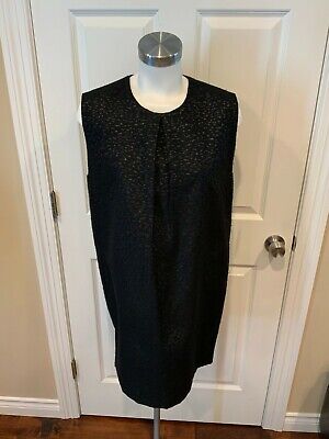 Paul & Joe Black Textured Shift Dress, Size 8 (US) 40 (FR)