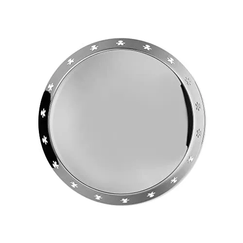 Alessi Mini Girotondo Round Tray with Open-Work Edge in 18/10 Stainless Steel Mi 2