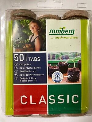 Romberg 150 Pastiglie Fibra di Cocco Ø 36mm, speciale fertilizzante germinazione