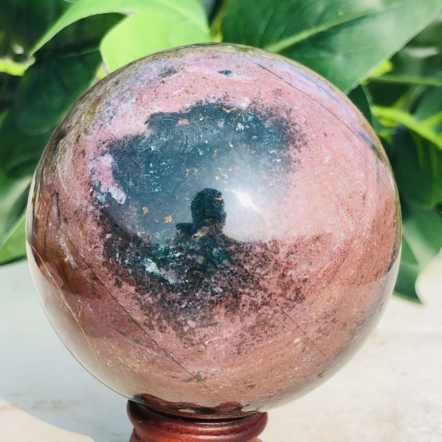 459g Natural Ocean Jasper Ball Quartz Crystal Geode Mineral Specimen Healing