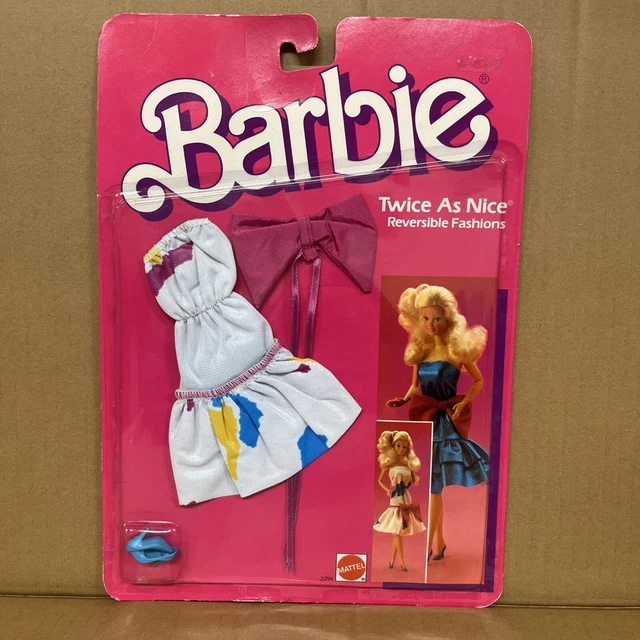 Lot De Vêtements Réversibles Barbie 'Twice As Nice' Mattel Vintage Années 80 - Édition 1985