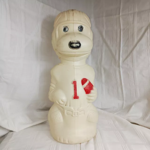 Vintage Snoopy Blowmold Dog Bank #1 Football Player 17" Tall