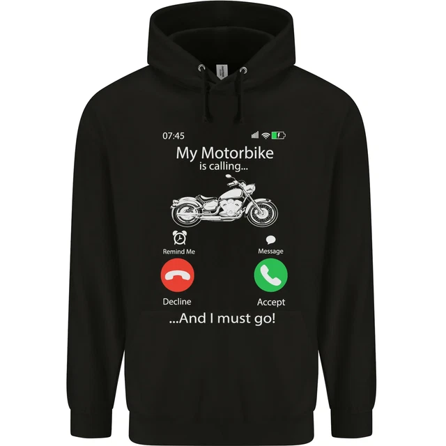 My Motorbike Is Calling Biker Motorcycle Childrens Kids Hoodie