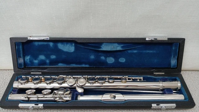 FLAUTA SANKYO PRIMA Etude junta de cabeza plateada reparada agosto
