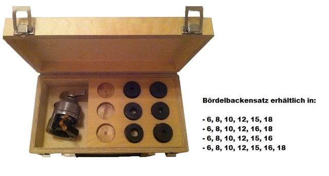 Cloche de bordure en lot dans une valise en bois métrique