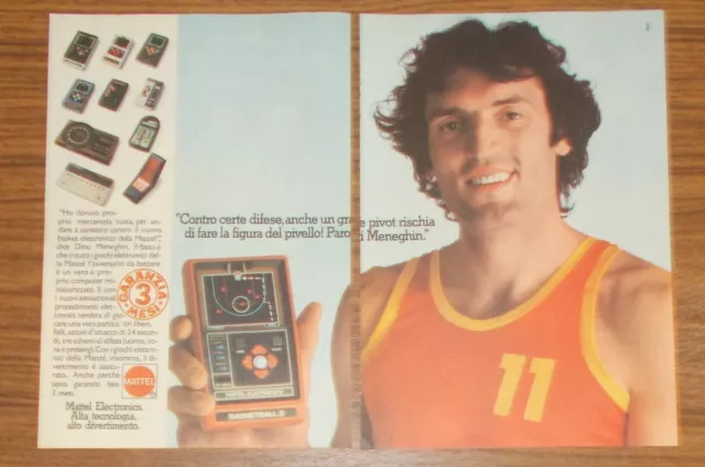 Seltene Werbung Mattel Electronics BASKETBALL 2 Handheld 1980