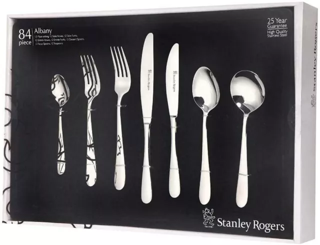 Stanley Rogers Albany Cutlery Set - 84 Piece